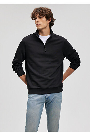 Mavi Half-Zipper Black Sweatshirt 0610908-900