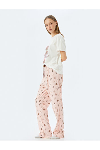 Koton Bedrucktes, gestricktes Pyjama-Set, 2-teilig