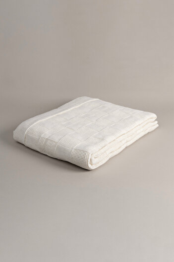 Koza Home Plaid Cream Double Blanket 200x220 15000