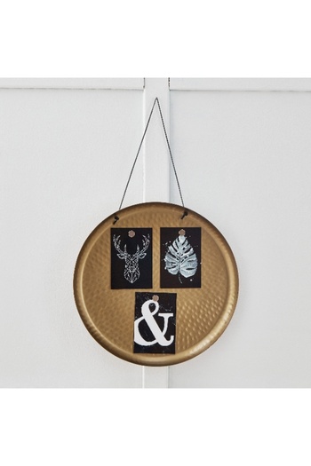 Home Box Splendid Metal Decorative Plate - 38x38x3.5 cm