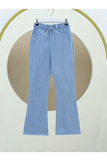 Modamorfo Spanish Leg Lace Detailed Jeans - Light Blue