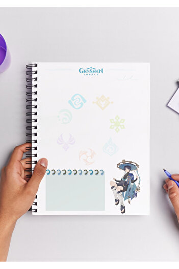 Home Genshin Scaramouche Wanderer Anime Spiral Notebook A5 (50 Sheets)