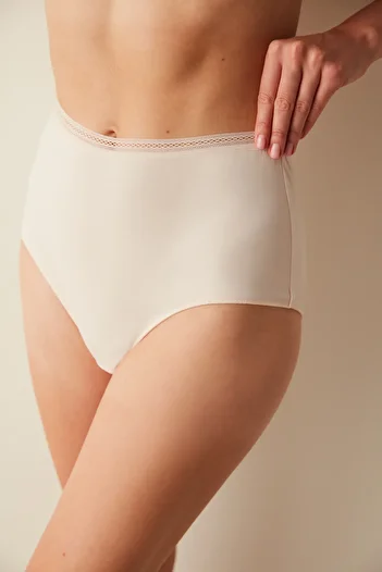 Penti Chiloți Highrise din bumbac roz deschis Easy Cotton Trim