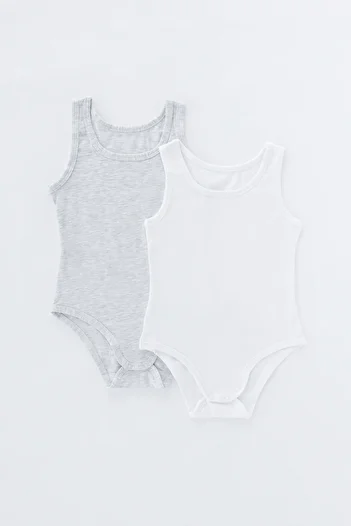 Penti Light Gray Girl's Basic 2-Piece Bodysuit