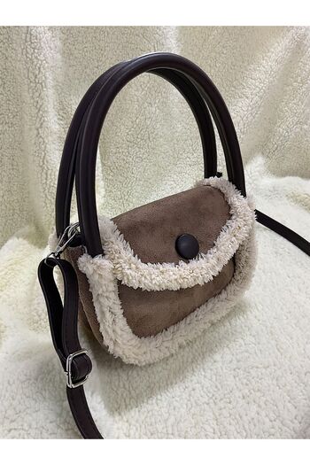 Katusa Nubuck Milk Coffee Hanging Baguette Bag