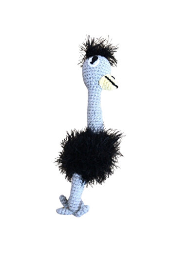 MALLY PET PROFESSIONEL PET CARE Ostrich - Handmade Cat and Dog Toy with Sound