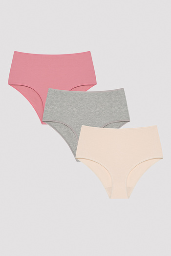 Penti Soft Color 3-Piece High Waist Multicolor Slip Panties