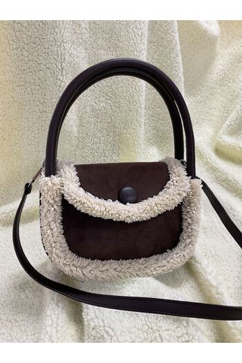 Katusa Nubuck Dark Coffee Hanging Baguette Bag