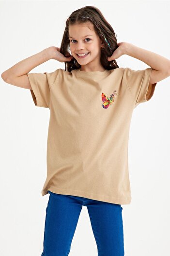 CC STORE Butterfly Printed Children's T-Shirt for Ages 5-15