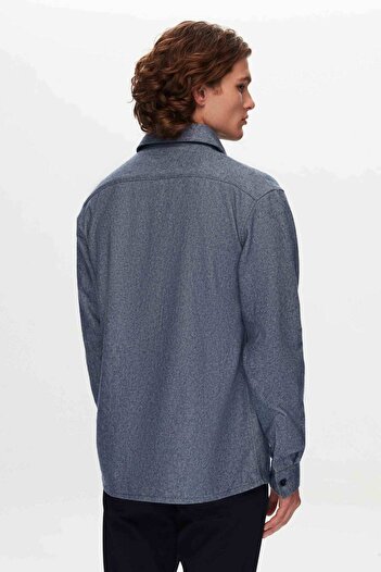 Tween Relaxed Lacivert Denim Pamuklu Gömlek
