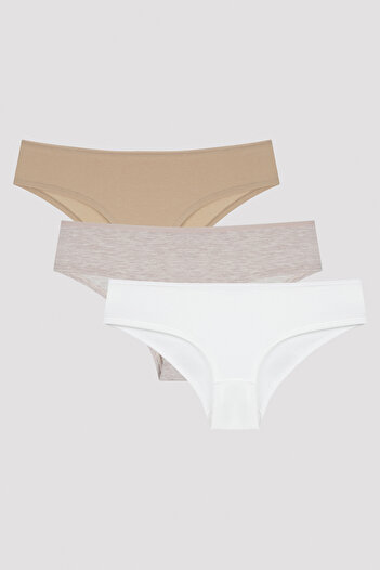 Penti Hipster multicolor de culoare moale din 3 piese
