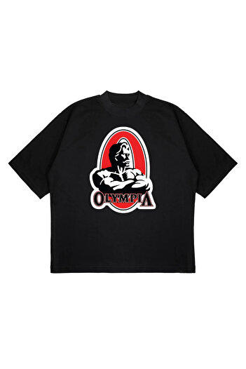 CC STORE Olympia & Gold's Gym Design Printed Oversize Unisex 100% Cotton Breathable Thick Fabric T-Shirt
