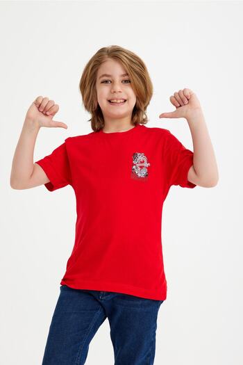 CC STORE Dragon Printed Children's T-Shirt for Ages 5-15