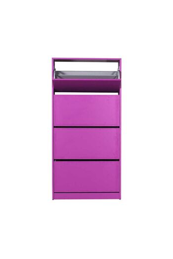 Adore Mobilya Flat Duo 4 Katlı Geniş Ayakkabılık-mor 73x157x26 Cm (gxyxd)