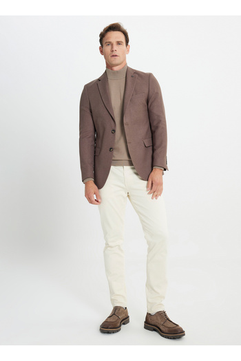 ALTINYILDIZ CLASSICS Ανδρικό μπουφάν Six-star Classics Slim Fit Brown ACE042510092_JACKET TAOS-B