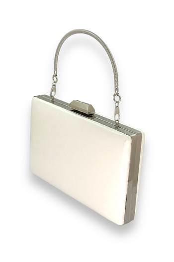 Wedding Fashion Mother of Pearl Ecru Wrinkled Patent Leather Evening Dress Bag Evening Bag Wedding Engagement Henna Bag