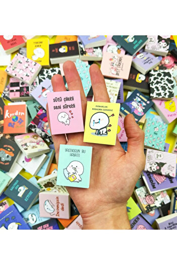 hediyeofisi 3-Piece Tiny Notebook 5X4 cm 120 Pages