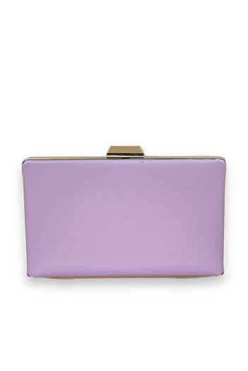 Wedding Fashion Lilac Matte Satin Evening Bag - Non-Scratch Hand and Portfolio Clutch, for Wedding and Engagement