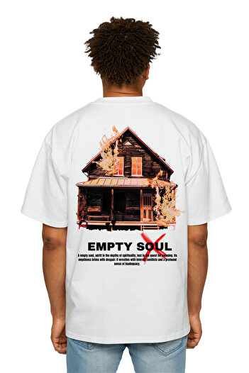 CC STORE Empty Soul Printed Oversize Unisex 100% Cotton Breathable Thick Fabric T-Shirt