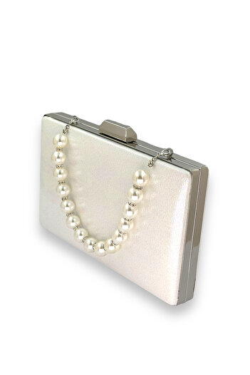 Wedding Fashion Pearl Plated Satin Pearl Handle Crystal Patterned Matte Leather Evening Dress Bag Evening Bag Henna Wedding Engagement