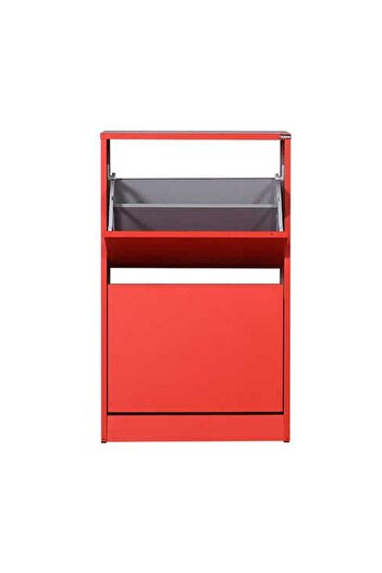 Adore Mobilya Flat Duo 2 Katlı Ayakkabılık-kırmızı 51x84x26 Cm (gxyxd)