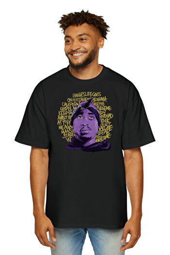 CC STORE Tupac Printed Oversize Unisex 100% Cotton Breathable Thick Fabric T-Shirt