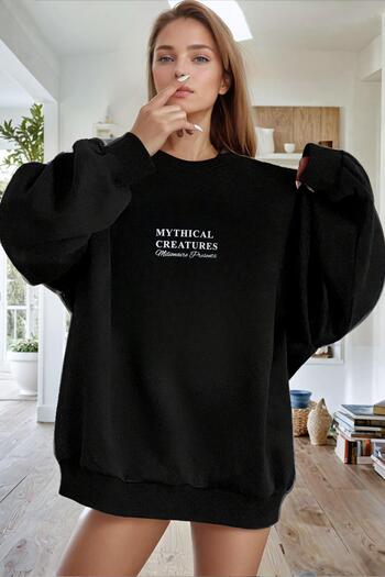 Millionaire Μαύρο Mythical Printed - Φούτερ μεγάλου μεγέθους