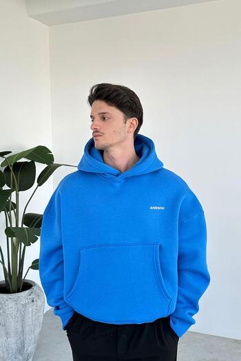 HAFKAGİYİM Φούτερ Saks Blue Art Director Oversize