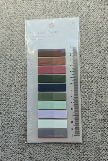 Mona Craftist Soft Pastel Colored 200 Sheets Post-It Note Paper - Index Sticker with Ruler