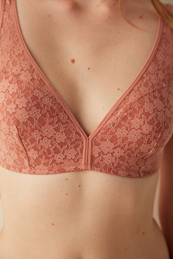Penti # everwear Dusty Rose Χωρίς Underwire Χωρίς Στήριγμα Δαντελένιο Σουτιέν