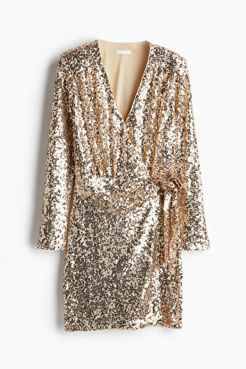 H&M Pullu Anvelop Elbise