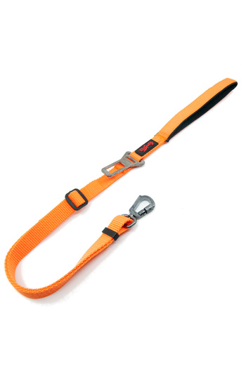 Tailpetz Orange Travel Leash - Car Safety, Cat Dog Traveling Transport Strap