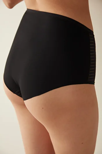 Penti Black Nude High Waist Slip Panties