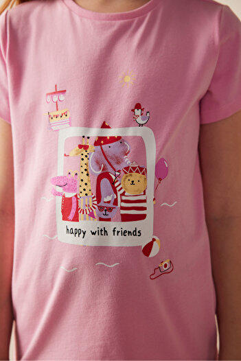 Penti Kız Çocuk Travel Baskılı 2li Pijama Takımı