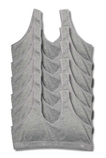 Pamuksu Liza 660 Women's Gray Padded Thick Strap Bustier - Pack of 12