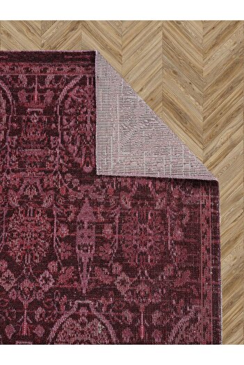 Konfor Halı Antik 1116 Klasik Vintage Salon Halısı Bordo Retro Mutfak Halısı Tozumaz İnce Makine Halısı