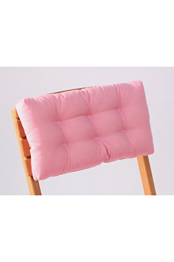 ALTINPAMUK Bistro Kitchen Garden Chair Cushion with Backrest Pink (Cushion and Back Cushion)