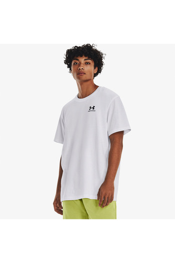 Under Armour Ανδρικό λευκό μπλουζάκι με λογότυπο Emb Heavyweight Ss