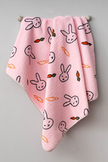 Bebitof Cute Rabbit Patterned Plush Blanket