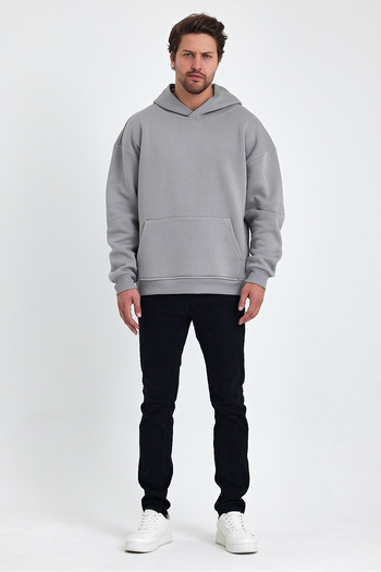 Overoz Φούτερ Oversize Γκρι Πόρτα Hoodie Hbscgri