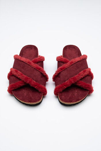 Penti Burgundy Cross Slippers