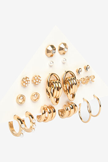 Penti Gold Colored Mara Earrings Set