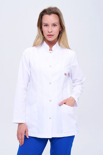 TIPTEKS Women's Judge Collar Jacket Oversize Doctor - Teacher Apron