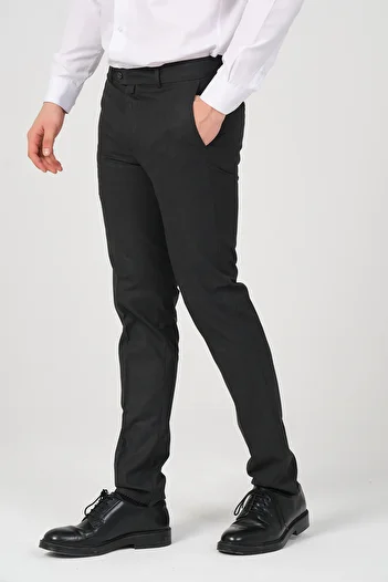 HYMAN Men's Slim Fit Fabric Trousers