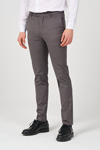 HYMAN Men's Slim Fit Fabric Trousers