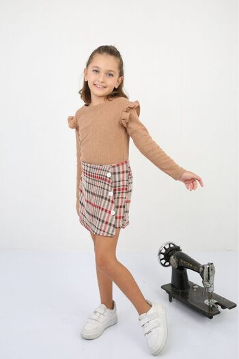 tunays shopping Girl's Top and Bottom Set with Shorts Skirt