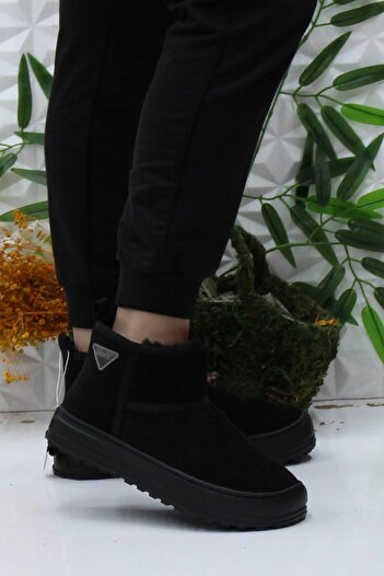 Kinetix Saro Black Comfortable Original Short Women's Boots with Faux Fur Inside
