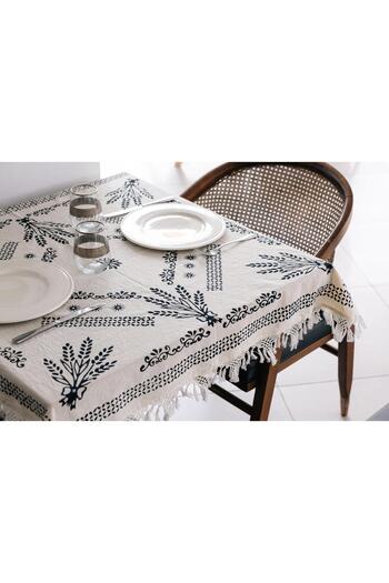 Anadolia Liva Edges Nail Tied Stone Print Tablecloth