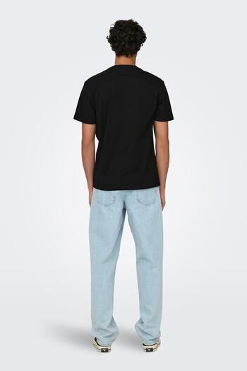 Only & Sons ONSLOGAN LIFE REG FUNNY SS TEE22028178 BLACK