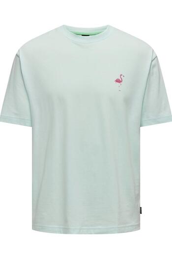 Only & Sons Light Green Men's T-shirt - Onsmervyn Life RLX Summer22029519